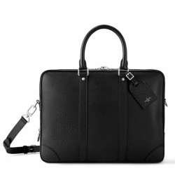 Riproduzione Fedele Louis Vuitton Porte Documents Voyage GM Taiga nera M30967 imitazioni