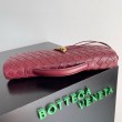 Pochette Andiamo di Bottega Veneta con Manico Agnello Intrecciato Barolo