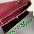 Pochette Andiamo di Bottega Veneta con Manico Agnello Intrecciato Barolo
