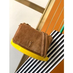 Saint Laurent Jamie 4.3 Piccolo Replica Perfetta Brown Suede Calfskin