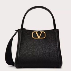 Replica Perfette fedele Valentino Alltime Piccolo Borsa Nero vitello granata imitazioni