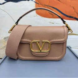 Valentino Alltime Borse a tracolla Beige Granulato Replica qualità specchio Replica Perfette Valentino Alltime Borse a tracolla Beige Granulato imitazioni