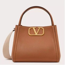 Replica Perfette Valentino Alltime Medium Borsa Marrone vitello granata imitazioni