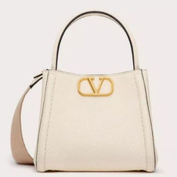 Valentino Alltime Piccolo Borsa Bianco vitello granata