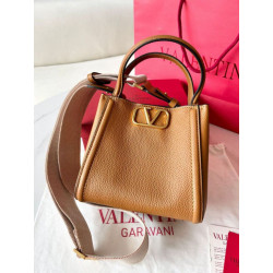 Valentino Alltime Piccolo Borsa Marrone vitello granata