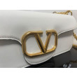 Valentino Loco Grande Borsa A Tracolla Bianco Vitello Valentino Loco Grande Borsa A Tracolla Bianco Vitello
