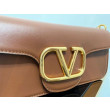 Valentino Loco Grande Borsa A Tracolla Marrone Vitello Valentino Loco Grande Borsa A Tracolla Marrone Vitello