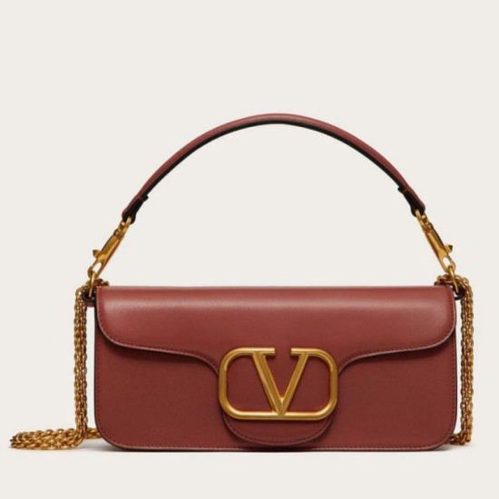 Valentino Loco Grande Borsa A Tracolla Marrone Vitello Valentino Loco Grande Borsa A Tracolla Marrone Vitello