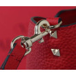 Valentino Medium Rockstud Tote Rosso Grain Calfskin