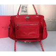 Valentino Medium Rockstud Tote Rosso Grain Calfskin