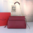 Valentino Medium VRing Chain Borsa Bordeaux Grainy Calfskin