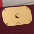 Valentino Medium VRing Chain Borsa Bordeaux Grainy Calfskin