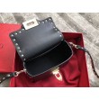 Valentino Mini Rockstud Crossbody Borse Replica Nero Vitello