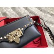 Valentino Mini Rockstud Crossbody Borse Replica Nero Vitello