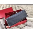 Valentino Nero Medium Rockstud Top Handle Borsa