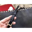 Valentino Nero Medium Rockstud Top Handle Borsa