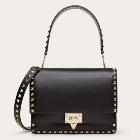 Valentino Rockstud Crossbody Borsa Nero Vitello