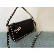 Valentino Rockstud Piccolo Crossbody Borsa Nero Vitello Granulato