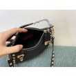 Valentino Rockstud Piccolo Crossbody Borsa Nero Vitello Granulato