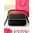 Valentino Rockstud Pouch Borsa Nero Granulato