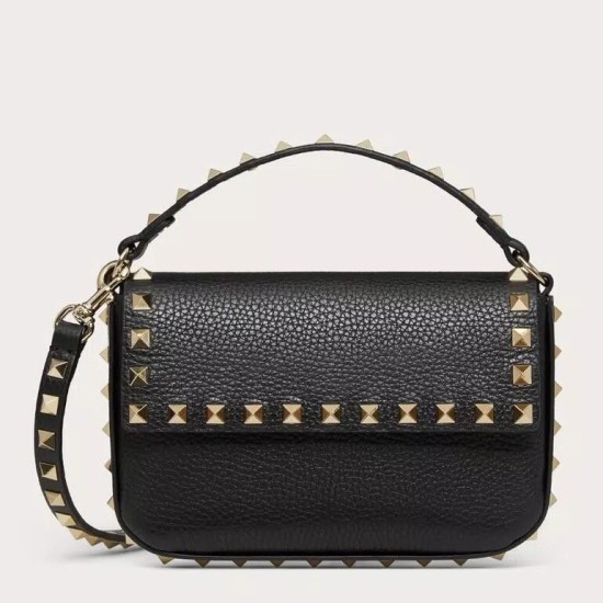 Valentino Rockstud Pouch Borsa Nero Granulato