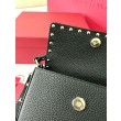 Valentino Rockstud Pouch Borsa Nero Granulato