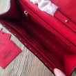 Valentino Rockstud Spike Chain Clutch Agnello Rossa
