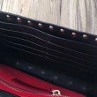 Valentino Rockstud Spike Chain Clutch Nero Agnello