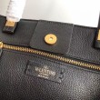 Valentino Roman Stud Tote Borsa Nero Vitello Granulato