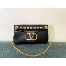 Valentino Stud Sign Borse a tracolla Nero Nappa