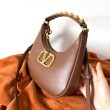 Valentino Stud Sign Hobo Borsa Marrone Scuro