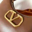 Valentino Stud Sign Hobo Borsa Marrone Scuro
