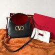 Valentino Stud Sign Hobo Borsa Nero Vitello