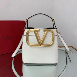 Valentino Supervee Borsa A Mano Superiore Bianco Vitello