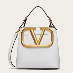 Valentino Supervee Borsa A Mano Superiore Bianco Vitello