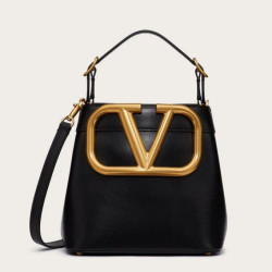 Valentino Supervee Top Handle Borse Firmate Replica Nero Vitello