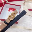 Valentino VLogo Cintura Reversibile 30mm Beige e Nero Vitello