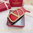 Valentino VLogo Cintura reversibile 70mm vitello nera e rossa