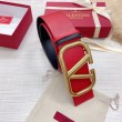 Valentino VLogo Cintura reversibile 70mm vitello nera e rossa