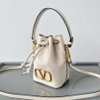 Valentino VLogo Signature Mini Bucket Borsa Bianco Calfskin Valentino VLogo Signature Mini Bucket Borsa Bianco Calfskin