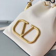 Valentino VLogo Signature Mini Bucket Borsa Bianco Calfskin Valentino VLogo Signature Mini Bucket Borsa Bianco Calfskin