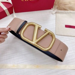 Replica Perfette Qualità superiore replica Valentino VLogo Reversible Belt 70mm Beige and Nero Calfskin imitazioni