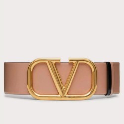 Replica Perfette Qualità superiore replica Valentino VLogo Reversible Belt 70mm Beige and Nero Calfskin imitazioni