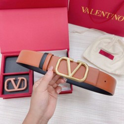 Replica Perfette Pari all'originale replica Valentino VLogo Cintura reversibile 40mm vitello marrone e nera imitazioni