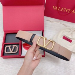Replica Perfette Qualità superiore replica Valentino VLogo Cintura reversibile 40mm vitello beige e nera imitazioni