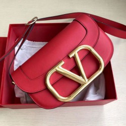 Qualità Specchio Replica Valentino Supervee Crossbody Borsa Rosso Riproduzione Fedele Valentino Supervee Crossbody Borsa Rosso imitazioni