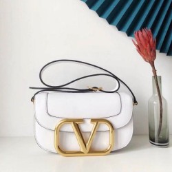 Qualità Specchio Replica Valentino Supervee Crossbody Borsa Bianco Riproduzione Fedele Valentino Supervee Crossbody Borsa Bianco imitazioni