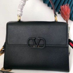 Qualità Specchio Replica fedele Valentino Vsling HandBorse Alta Qualità Nero Vitello Granato Riproduzione Fedele fedele Valentino Vsling HandBorse Replica Alta Qualità Nero Vitello Granato imitazioni
