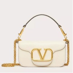 Valentino Loco Piccola Borsa A Tracolla Bianco Vitello