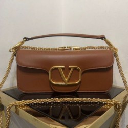 Valentino Loco Grande Borsa A Tracolla Marrone Vitello Replica qualità specchio Replica Perfette Valentino Loco Grande Borsa A Tracolla Marrone Vitello imitazioni